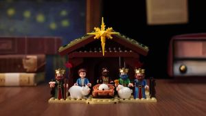 Jaki | JAKI Nativity Building Blocks Set for Adult 281pcs Christmas Manger Scene with Figures Animals Stable Display Holiday Home Decor