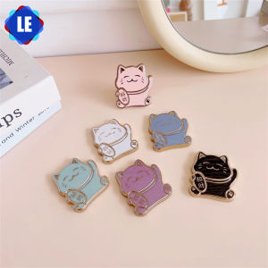 เช่า ตัวยึดโทรศัพท์มือถือแมวชุบเคลือบผิว 3D ที่รองรับโทรศัพท์มือถือการ์ตูนแบบแข็งพับ - สีขาว