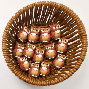 Owl Silicone Beads 5pcs 3D Charms for DIY Keychains Jewelry Making Beaded Pens Bracelets and Holiday Decorations