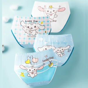 กางเกงในเด็กผู้หญิงลายการ์ตูน น่ารักมาก ผ้านุ่มใส่สบาย (1 แพ็คมี 4 ตัว) สีพาสเทลหวานละมุน ผ้านุ่ม ระบายอากาศดี ไม่ระคายผิว ขอบเอวไม่รัด เหมาะกับเด็กวัย 2–12 ขวบ ใส่ได้ทุกวัน แบบสวมขาเว้ารุ่นขายดี ใส่ทับแพมเพิสได้ พร้อมส่ง ไซส์ M-3XL