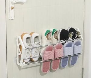 Multifunctional Wall Mounted Rack Shoe Rack Multi-layer Shoe Organizer Bathroom Home Space-Saving Hanging Shoe Stand