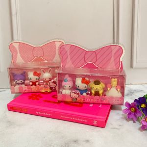 Penghapus Sanrio 1 Set Isi 4 Pcs Figur - ERASER KUROMI HELLO KITTY -  hapusan lucu unik alat tulis kerja kantor sekolah anak hadiah sovenir warna warni wangi bersih