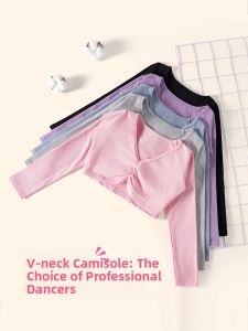 Childrens Ballet Dance Costume Shoulder Shawl Practice Outfit Top Cover up Sweater Girls Dance Outerwear Small Cannon