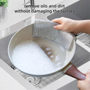 5/10/20 magic cleaning cloth metal wire cloth kitchen sink dishwashing cloth towel cleaning tool