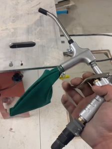 IMBOT Short Nozzle Pneumatic Dust Gun Cleaning Tool Air Blow Gun with Dust Bag Dual Effect Blow and Suction