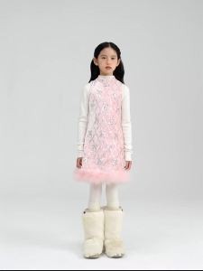 LOVESASAKIDS | Chinese Style Warm Velvet and Wool Blend Outfit