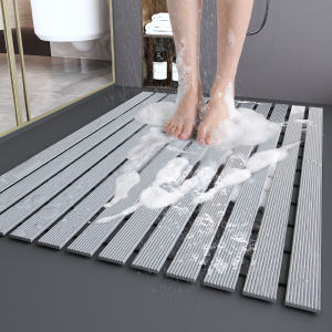 AOVOC Bathroom Safety Pvc Bath Mat Hollow Out Massage Non-Slip Waterproof Anti-Bacterial Gripping Mildew Resistant Eco-Friendly Extra Long Supplies Shower Bath Rug Bath Tub Mat Shower Mat