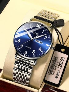 2023 New Automatic Non-Mechanical Ultra-Thin Mens Student Korean Version Business Calendar Waterproof Luminous Watch