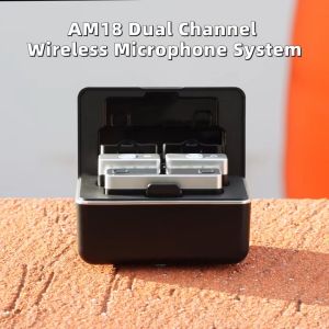 Ulanzi U-Mic AM18 Wireless Microphone Dual Lavalier Mic for DSLR Smartphone Camera Live Interview Video Sound Recording - Lazada