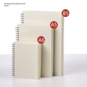 Coil Notebook Students Use Thickened A5 Notebook B5 Horizontal Line Book Small Square Grid Book Grid Notepad Pp Minimalist Ins Style Artsy Portable College Student Postgraduate Entrance Examination High School Student Reading