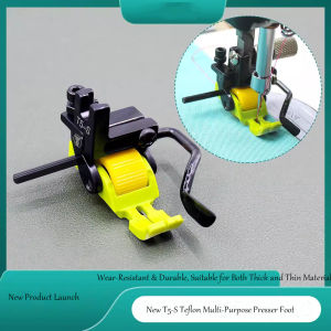 New T5-S Multi-Function 5-in-1 Computerized Flatbed Sewing Machine Left & Right Edge Presser Roller Foot
