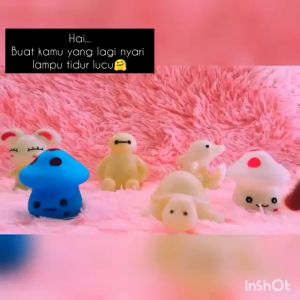 Lampu Tidur LED Karakter Jamur Warna-Warni Karajter Lucu Lampu Hias Kamar Aestetik Ruangan