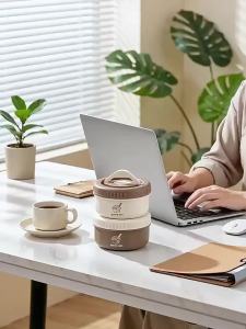 XIAOCHUSHU | Microwave-safe Portable Stainless Steel Lunch Box