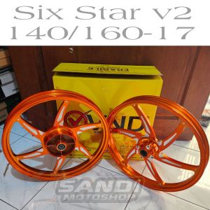 Pelek Velg Racing Vnd Six Star V2 Jupiterz Mx old Vega Zr Jupiter Z1 Fizr 140/160-17