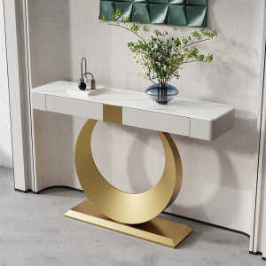 Luxurious Porcelain Slate Entry Console Table
