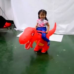 Baby Kids Inflatable Dinosaur T-REX Costume Toddler Halloween Birthday Gift Dress Up Boys Girls Kindergarten Garden Performance Clothing