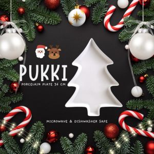 PUKKI Porcelain Plate | Piring Saji Keramik | Piring Porselen Besar