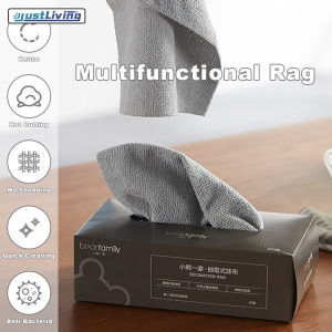JustLiving ผ้าไมโครไฟเบอร์กำจัดขยะซับน้ำผ้าทำความสะอาดแยกได้สำหรับใช้ในครัว20ชิ้น22X22ซม. ผ้าจานในห้องครัวขี้เกียจแบบใช้แล้วทิ้งแผ่นขัดถูซักแบบถอดออกได้ผ้าเช็ดใช้ในครัวเรือน