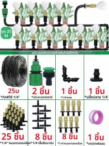 Kesla เครื่องพ่นละอองน้ำทองเหลือง1/4กลางแจ้งขนาด5-30ม. ระบบระบายความร้อนด้วยละอองน้ำในสวนท่อ4/7มม. สำหรับลานบ้านเรือนกระจก