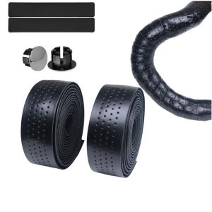 Bike Handlebar Tape PU EVA Soft Bicycle Bar Wrap Anti-slip Damping Belt with End Plug Breathable Gravel Cycling Accessories