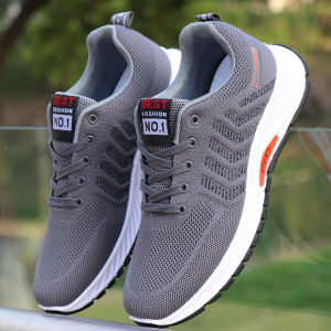 Mens Breathable Running Shoes Summer Anti-Odor Mesh Low Top Casual Sports Work Shoes Soft Bottom Anti-Slip Wear-Resistant