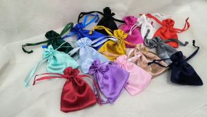 CAIP ถุงผ้าซาติน ถุงผ้าหูรูด ใส่เครื่องประดับ ใส่ของชำร่วย หลากสี พร้อมส่ง