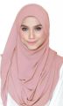 tudung 2 muka plain. 