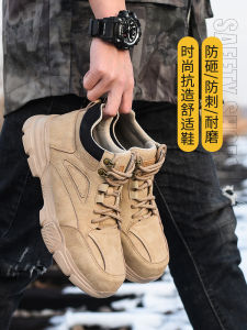 Mens Winter Steel Toe High Top Safety Shoes Lightweight Steel Head Construction Work Boots Anti Slip Waterproof Shock Absorption