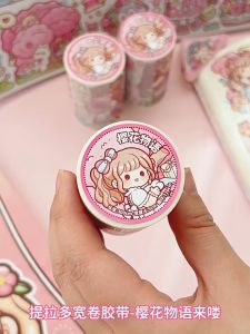 Dekorasi Kartu Unik & Tahan Air: Pita Perekat Kartun Gadis Lucu & Stiker Handtent Kolase Dekoratif