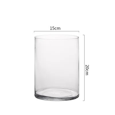 MUHUALAN | แจกันแก้วปากกลม สูง 40 ซม