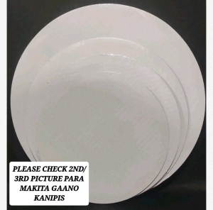 7 inches CAKE BOARD ORDINARY WHITE CORRUGATED (for VERY LIGHT CAKES only) (10 PCS)