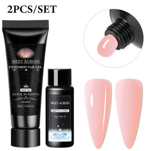 2Pcs/Set Nail Extension Gel with Slip Solution Acrylic Hard Gel Varnish for Manicure Building Nails Quick Dry UV LED Nail Art