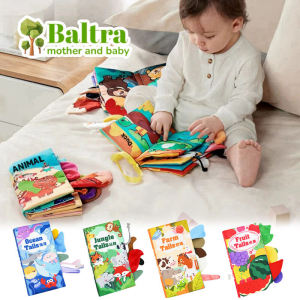 Baltra Babies Early Educational Book Soft Cloth Book with Rustle Sound Fabric Story Book Intelligence Toy Sets