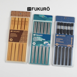 Fukuro Charcoal Alloy Chopsticks (5 Pairs) / Dinner Utensils Cutlery