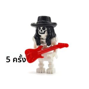 5PCS MOCฮาโลวีนโครงกระดูกกองทัพมินิตุ๊กตาGhost Building Block DIY Assemblyตัวอักษรตุ๊กตาม้าเครื่องประดับรูปของขวัญเด็ก