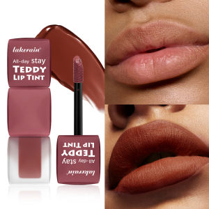 Teddy Lip Tint Waterproof Makeup Lip Stain Super Stay Long Lasting Matte Lipstick for Up To 12H Wear Mascara Tear 1 Count