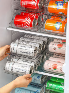 Kawasimaya Double Layer เติมอัตโนมัติห้องครัวตู้เย็นเบียร์โค้กกล่องเก็บสไตล์ญี่ปุ่นภาชนะเก็บอาหาร