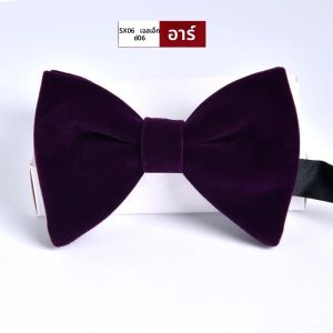 กํามะหยี่สีดําผูกโบว์สําหรับ Man ปรับ Big Bowknot ผู้ชายอุปกรณ์เสริมเสื้อ Bowties ผีเสื้อสีฟ้า Cravats สําหรับงานแต่งงาน Tie