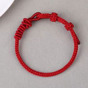 Handwoven Gold Pendant Jewelry Red String Bracelet for Women DIY Half Finished Product Lucky Charm Fashionable Ethnic Style