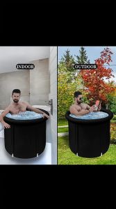 Premium Ice Plunge Tub - Muscle Recovery Stress Relief & Immune Boosting Cold Therapy Barrel - 100 Gallon Capacity with Sub-Zero Technology