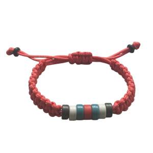 Vòng tay macrame nút square kèm hạt thủ công DIY