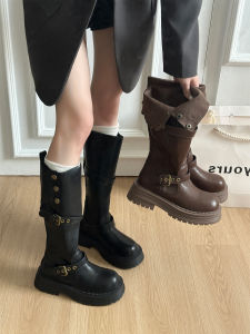 MIFULIAN | English Vintage Thick Sole Elevating Ladies Boots