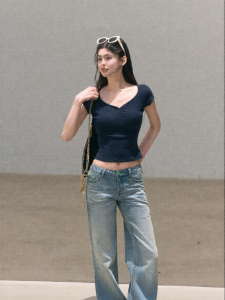 OAKMOO | Quần Jeans Rách Vintage Thấp Lỏng