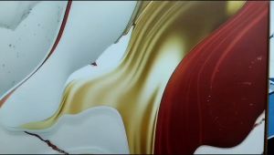 Himalaya Painting 40cmx40cm Art Style Abstract Design Frameless Waterproof Sintraboard Decorative Wall