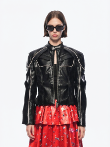 ANN ANDELMAN | Biker Style Leather Jacket