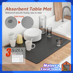 Drain Table Mat Kitchen Water Absorbent Dish Quick Drying Mat Non Slip Palcemat Tableware Heat Insulation Mats Durable Coasters Square Mat 厨房沥水垫 | Gaben Home