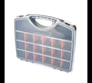 Portable Plastic Hardware Storage Box Removable Dividers Transparent Lid Small Screw Component Organizer Hand Carry Tool Box