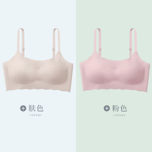 เสื้อชั้นในแบบเกาะอกผ้าไหมน้ำแข็งไร้ตะเข็บสำหรับผู้หญิง เสื้อชั้นในแบบสายเดี่ยวบาง ทรงกระบอกเล็ก เสื้อชั้นในไร้โครง คอลเลกชันฤดูร้อน 2025
