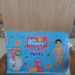 Baby Happy Body Fit Pants popok bayi sekali pakai L28