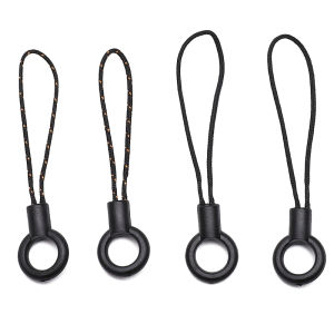 2pcs Đen Acrylic phím tròn nhẫn Nylon móc chìa khoá kết nối cho Móc Chìa Khóa tự làm treo túi đồ trang sức trang trí làm cho phát hiện phụ kiện